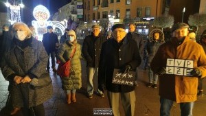 Protesty przeciw ''lex TVN'' w Malborku.