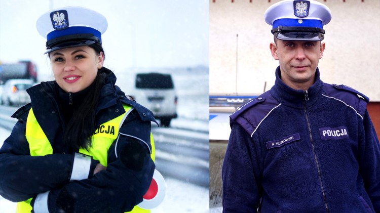 Nowy Dwór Gdański. Policjanci eskortowali do szpitala samochód z małym…