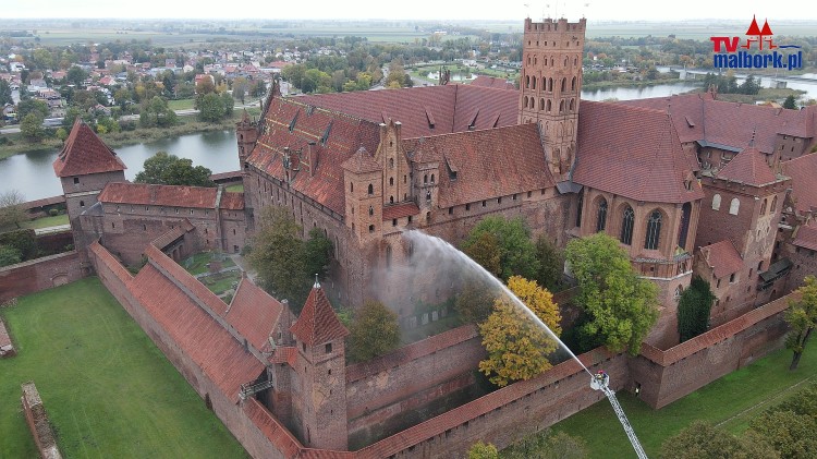 Malbork. Ewakuacja, pożar i działania ratownicze na zamku – ćwiczenia…