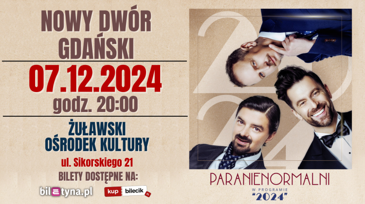 Kabaret Paranienormalni wystąpi w Żuławskim Ośrodku Kultury w Nowym…