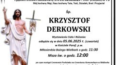 Zmarł Krzysztof Derkowski. Miał 73 lata.