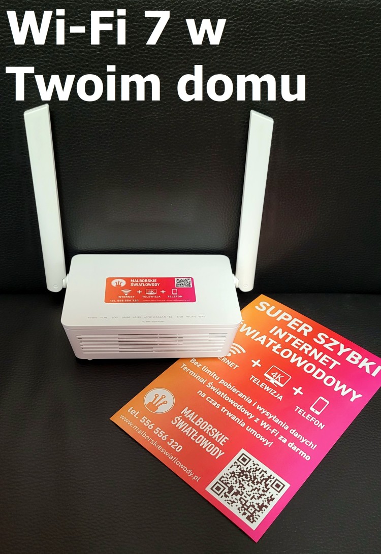 Wi-Fi 7 od Malborskich Światłowodów – ultra szybki internet bezprzewodowy…