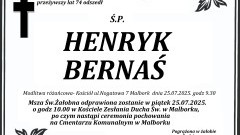 Zmarł Henryk Bernaś. Miał 74 lata.