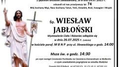 Zmarł Wiesław Jabłoński. Miał 74 lata.