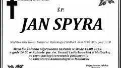 Zmarł Jan Spyra. Żył 68 lat.