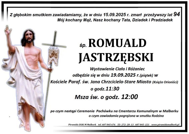 Zmarł Romuald Jastrzębski. Miał 94 lata.