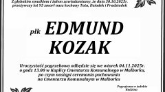 Zmarł Edmund Kozak. Miał 95 lat.