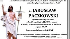 Zmarł Jarosław Paczkowski. Miał 57 lat.