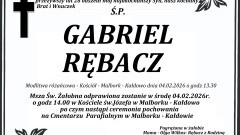Zmarł Gabriel Rębacz. Miał 28 lat.