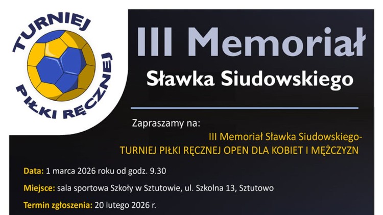 W marcu III Memoriał Sławka Siudowskiego w Sztutowie – turniej piłki…