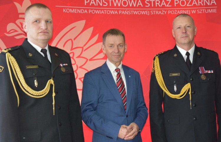 Pożegnanie Komendanta PSP w Sztumie st. bryg. Tomasza Banacha.