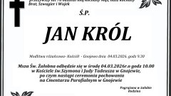 Zmarł Jan Król. Miał 78 lat.