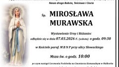 Zmarła Mirosława Murawska. Miała 88 lat.