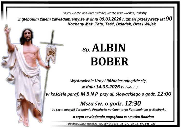 Zmarł Albin Bober. Miał 90 lat.