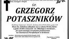Zmarł Grzegorz Potaszników. Miał 64 lata.