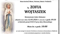 Zmarła Zofia Wojtaszek. Miała 90 lat.