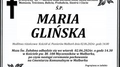 Zmarła Maria Glińska. Miała 77 lat.