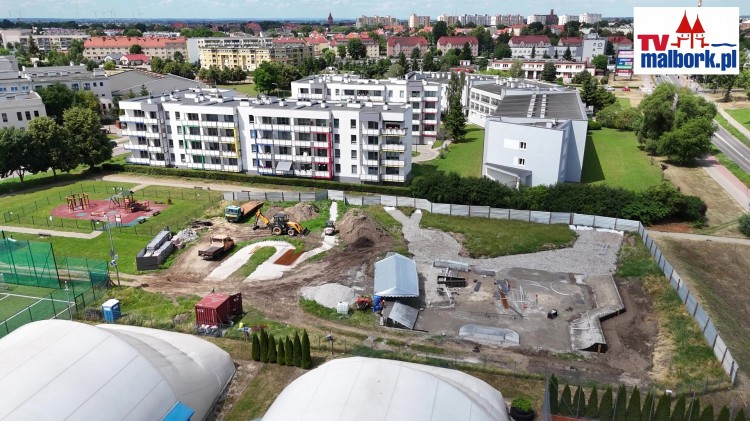 Trwa budowa skateparku i pumptracku w Malborku. Zobacz postęp prac z…