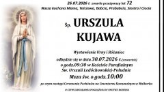 Zmarła Urszula Kujawa. Miała 72 lata.