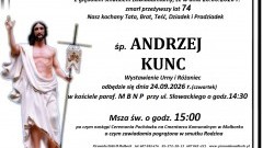 Zmarł Andrzej Kunc. Miał 74 lata