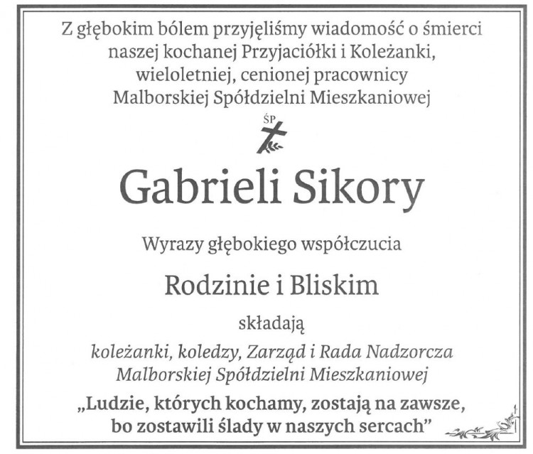 Przyjaciele, Zarząd i Rada Nadzorcza Malborskiej Spółdzielni Mieszkaniowej…