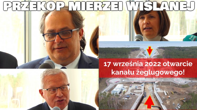 Przekop Mierzei Wiślanej: 17 września 2022 otwarcie kanału żeglugowego!…
