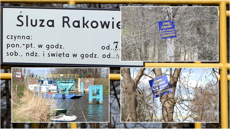 Śluza Rakowiec. Stanowisko Departamentu Rybactwa Państwowego Gospodarstwa…