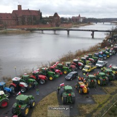 Protest rolników w Malborku. We wtorek, 20 lutego na ulice Malborka wyjechało…
